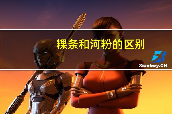 粿条和河粉的区别