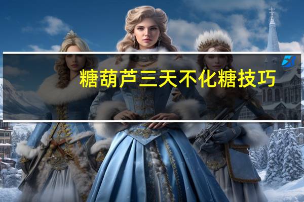 糖葫芦三天不化糖技巧
