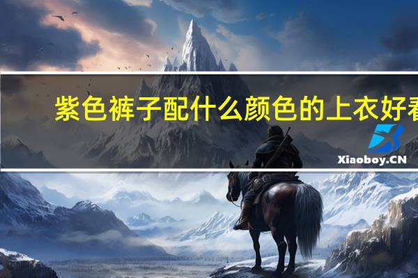 紫色裤子配什么颜色的上衣好看