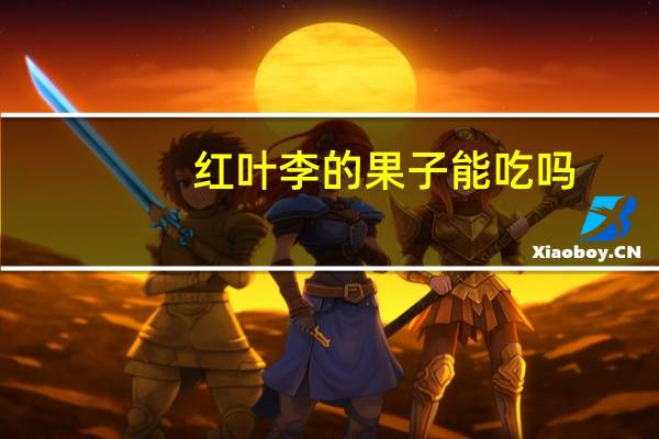 红叶李的果子能吃吗