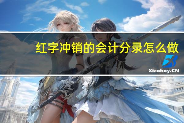 红字冲销的会计分录怎么做