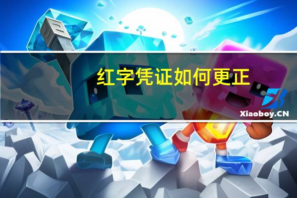 红字凭证如何更正
