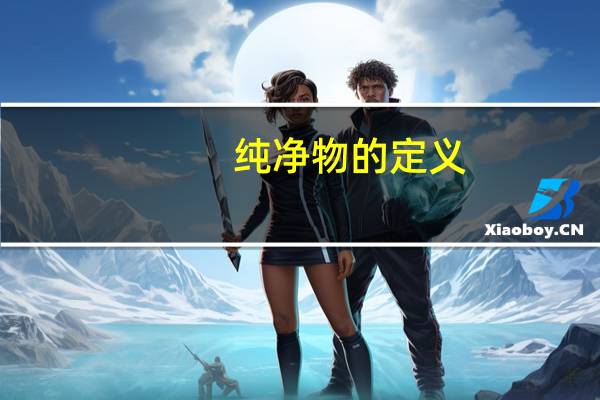 纯净物的定义