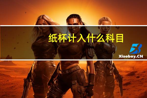 纸杯 计入什么科目
