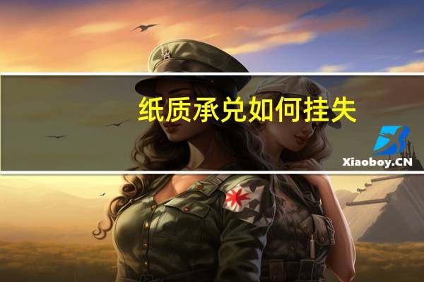 纸质承兑如何挂失