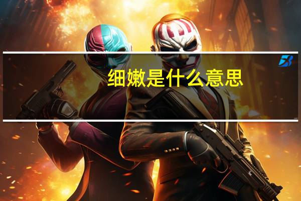 细嫩是什么意思