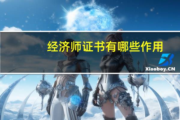经济师证书有哪些作用