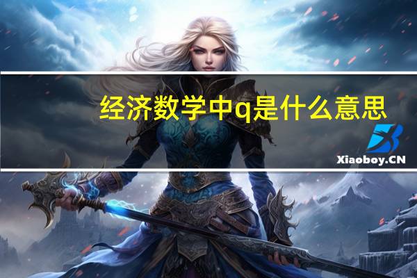 经济数学中q是什么意思