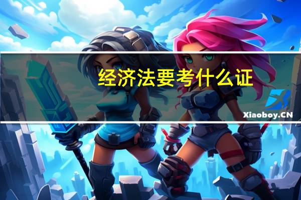 经济法要考什么证