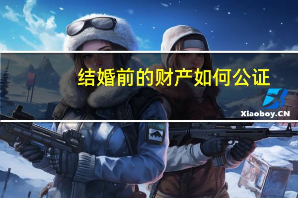 结婚前的财产如何公证