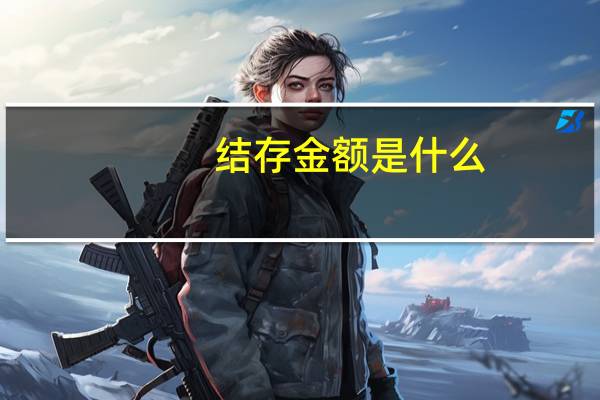 结存金额是什么
