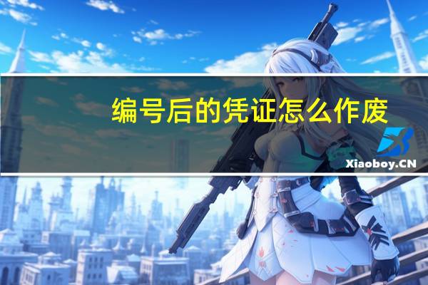 编号后的凭证怎么作废