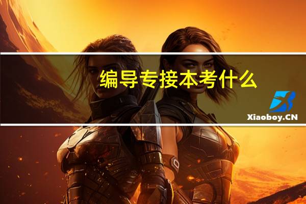 编导专接本考什么