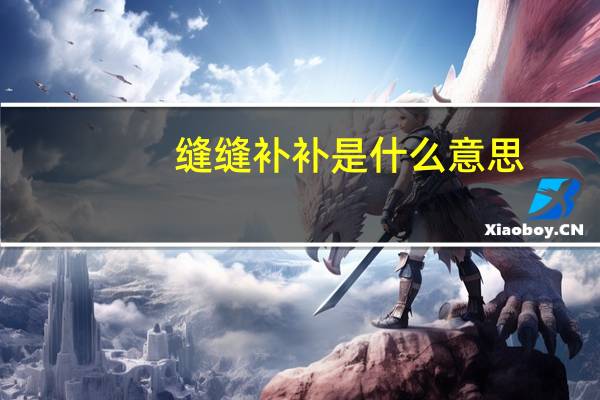 缝缝补补是什么意思