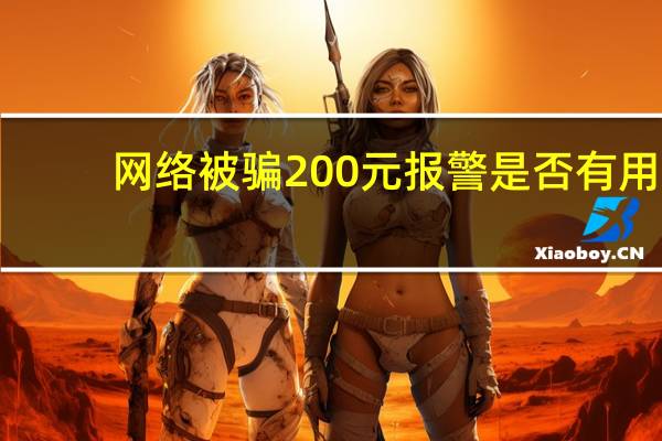网络被骗200元报警是否有用