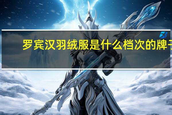 罗宾汉羽绒服是什么档次的牌子