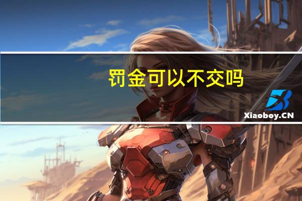 罚金可以不交吗