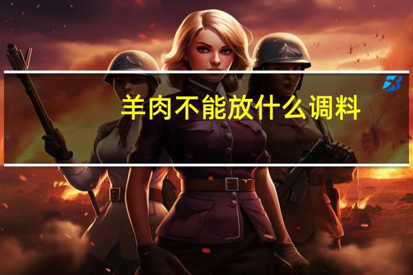 羊肉不能放什么调料