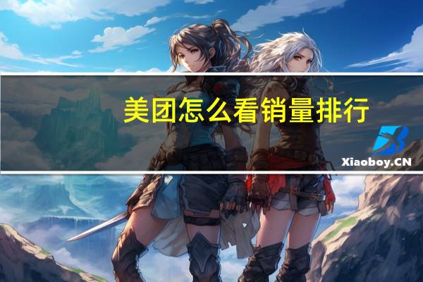 美团怎么看销量排行