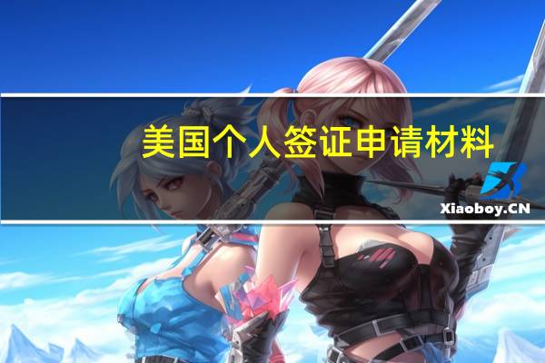 美国个人签证申请材料(美国旅游签证申请材料)