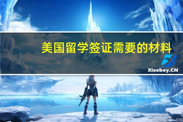 美国留学签证需要的材料(美国留学签证需要准备哪些材料)