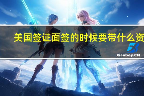 美国签证面签的时候要带什么资料