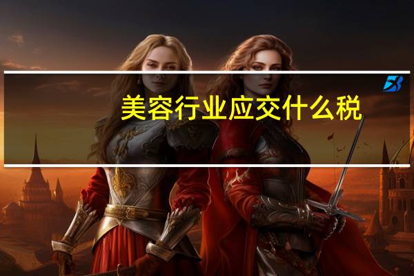 美容行业应交什么税