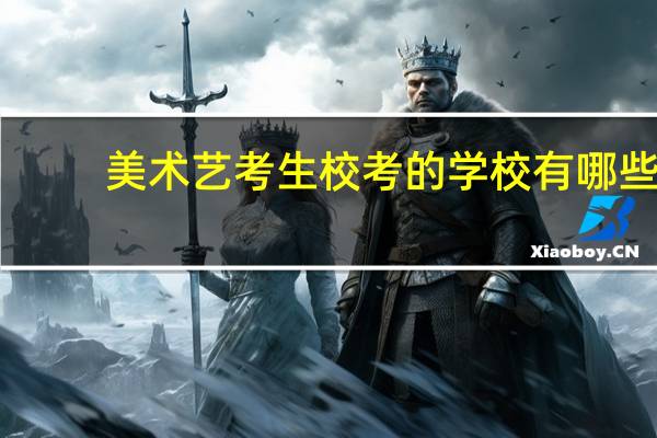 美术艺考生校考的学校有哪些