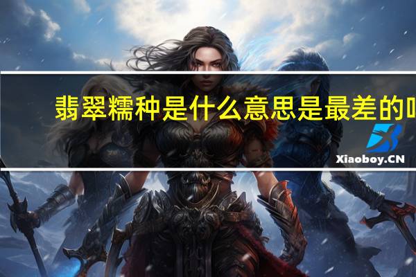 翡翠糯种是什么意思是最差的吗