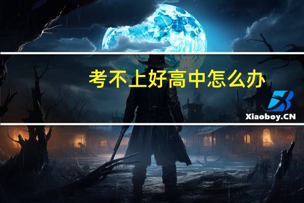 考不上好高中怎么办