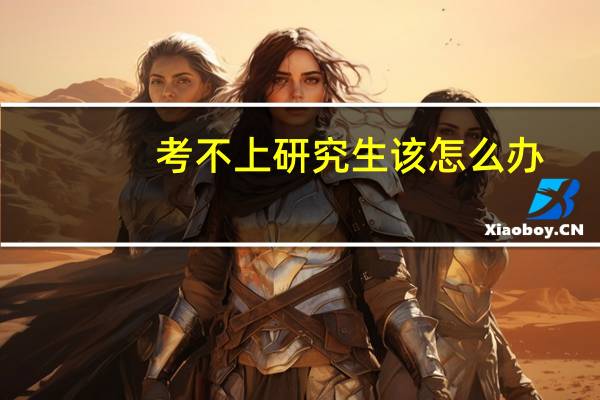 考不上研究生该怎么办