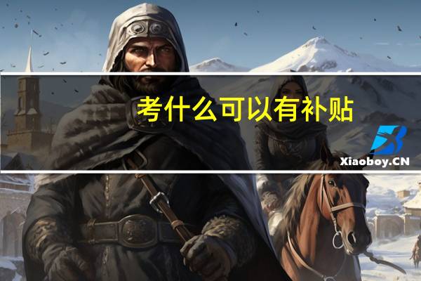 考什么可以有补贴