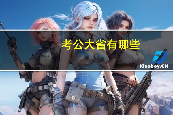 考公大省有哪些