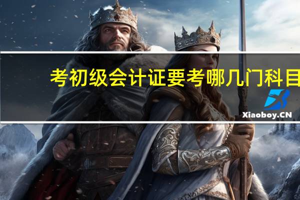 考初级会计证要考哪几门科目