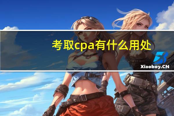 考取cpa有什么用处