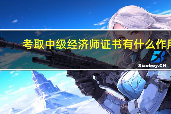 考取中级经济师证书有什么作用