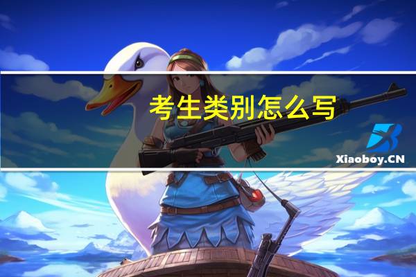 考生类别怎么写