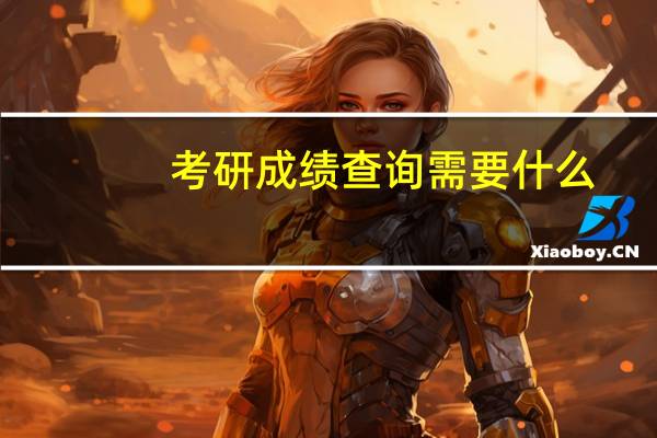 考研成绩查询需要什么