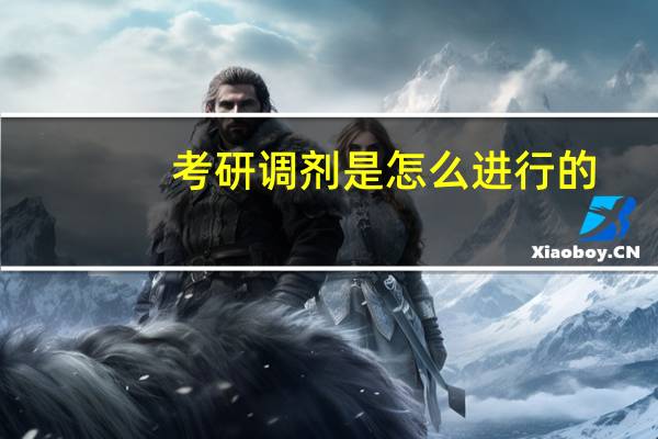 考研调剂是怎么进行的