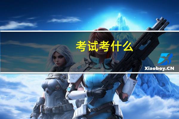 考试考什么