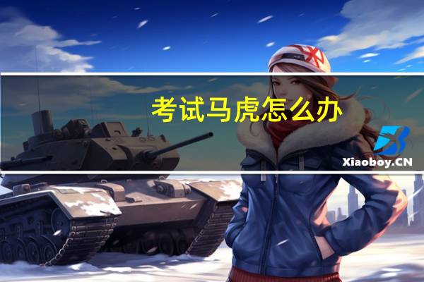 考试马虎怎么办
