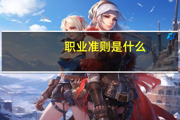 职业准则是什么