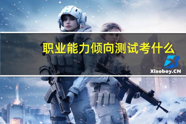 职业能力倾向测试考什么