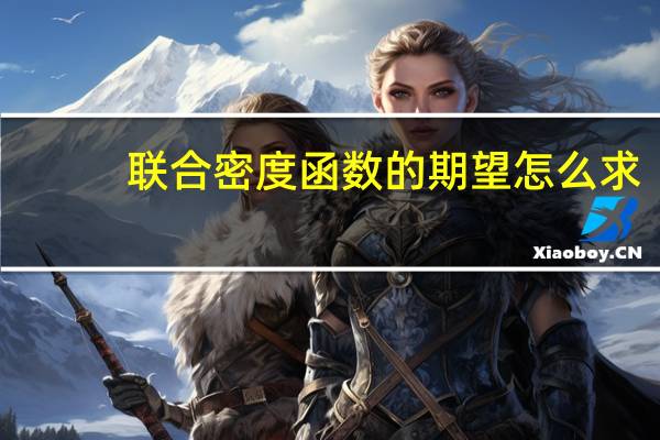 联合密度函数的期望怎么求
