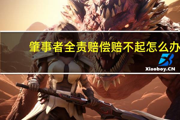肇事者全责赔偿赔不起怎么办