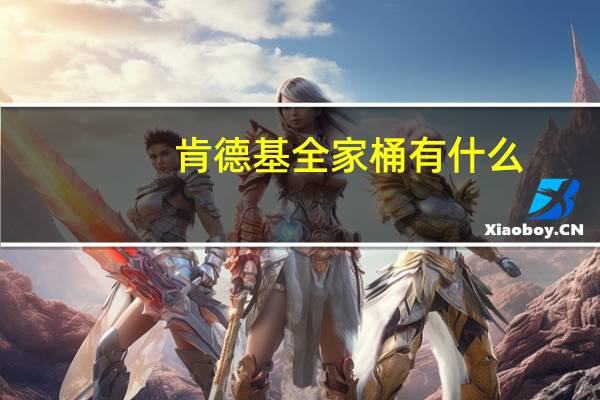 肯德基全家桶有什么