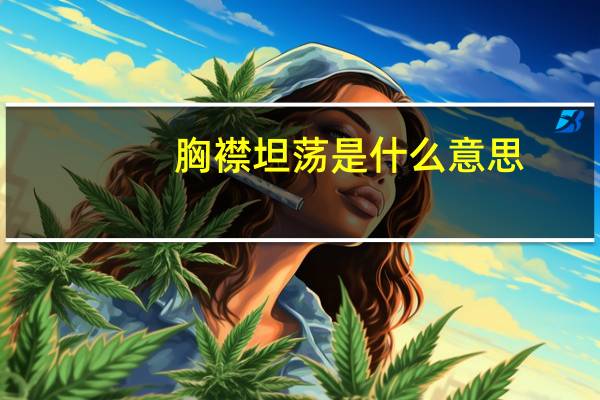 胸襟坦荡是什么意思
