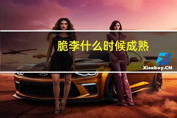 脆李什么时候成熟