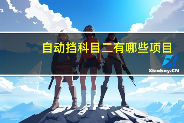 自动挡科目二有哪些项目