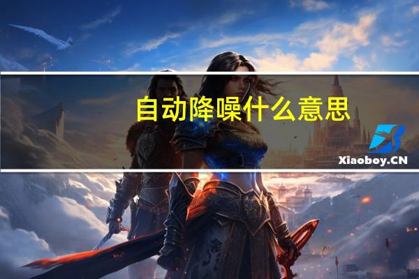 自动降噪什么意思